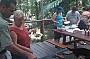 Driver/Guide Jean BBQing barramundi steak & vege burgers