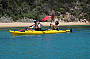 paddling along the coast