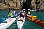 in front of sea cave