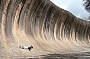 Surfing at Wave Rock